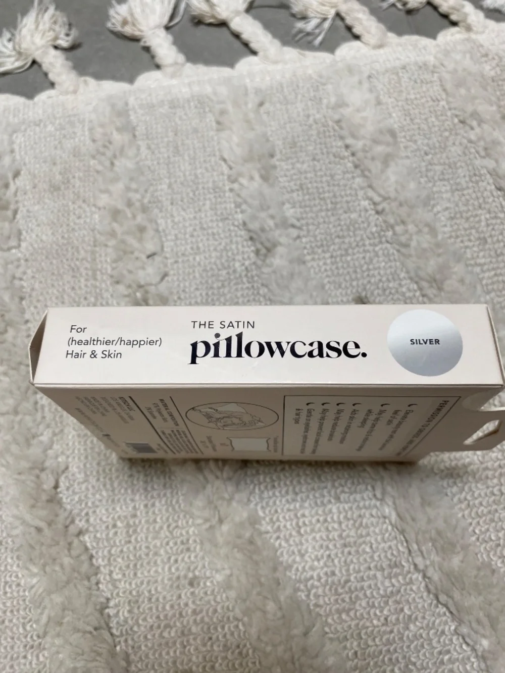 Kitsch Satin pillowcase Standard size Silver *NEW*